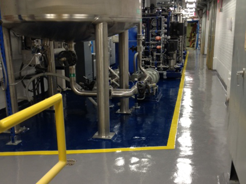 stonclad flooring in pharmaceutical facility